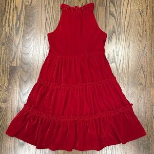 Janie & Jack Elegant Red Kids Dress, Size 7